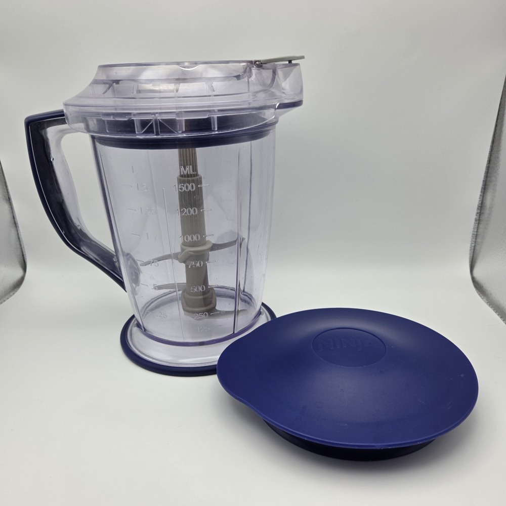 Ninja Master Prep Blue 48oz 6 Cup Replacement Pitcher With Lid & Blade For QB900